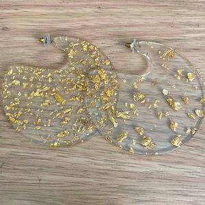Gold Speckled Large Hoops (Not Sassy Jones)